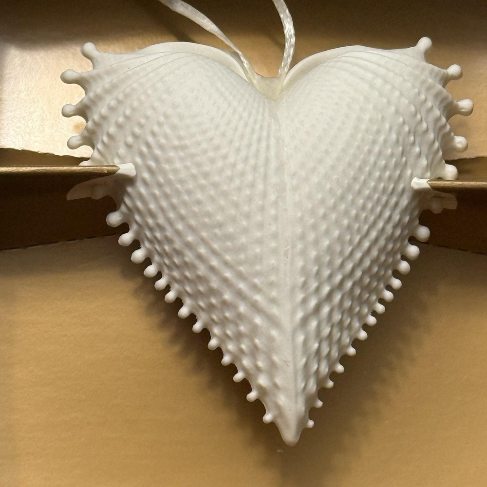 Vintage 1995 Margaret Furlong Christmas Ornament Shell Wings Of Heart NIB
